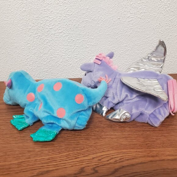 Plush 8" Dragon Hand Puppets by Battat - Lot of 2 - Pretend Play - Picture 4 of 7